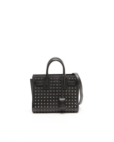 Saint Laurent Studded Sac De Jour Nano Bag In Black
