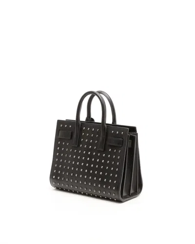 Saint Laurent Studded Sac De Jour Nano Bag In Black