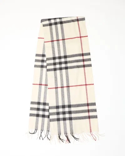 Burberry Nova Check Cashmere Scarf In Brown