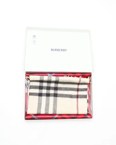 Burberry Nova Check Cashmere Scarf In Brown