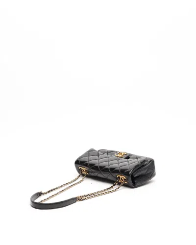 Pre-owned Chanel Classic Mini Rectangular Single Flap Bag In Black
