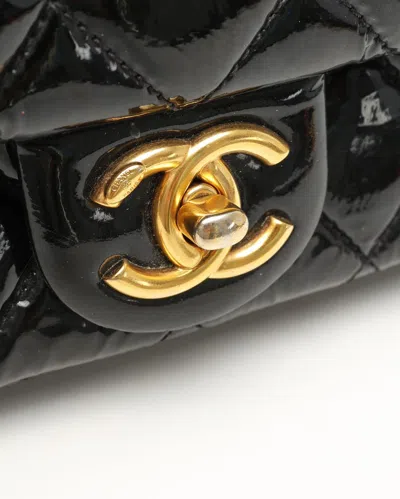 Pre-owned Chanel Classic Mini Rectangular Single Flap Bag In Black