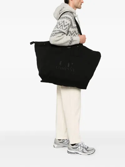 C.p. Company C.p.company Twill Tote Bag In Black