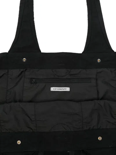 C.p. Company C.p.company Twill Tote Bag In Black