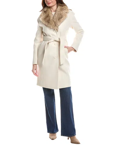 Ellen Tracy Belted Coat In Yellow