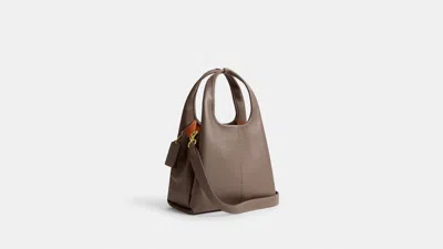 Coach Polished Pebble Leather Lana Shoulder Ba In Gray