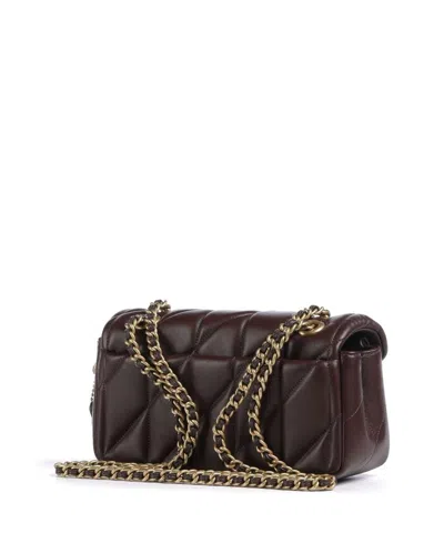 Coach Quilted Tabby Shoulder Bag 20 With Chain In Burgundy