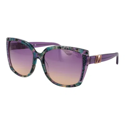 Marciano By Guess Purple Acetate Sunglasses In Purple