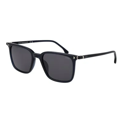 Lozza Blue Cellulose Acetate Sunglasses In Black