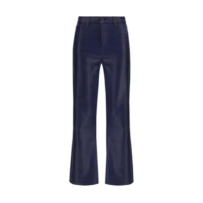 L'agence Blue Cotton High-waisted Jean In Blue