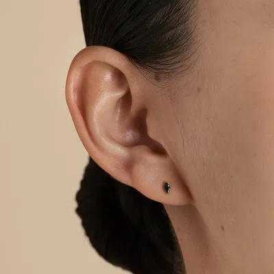 Astrid &amp; Miyu Titanium Black Marquise Piercing Stud
