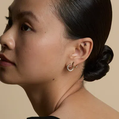 Astrid &amp; Miyu Titanium Black Double Marquise Piercing Stud