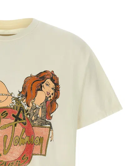 Gallery Dept. Doc Johnson Toys 4 Love Glittered Printed Cotton-jersey T-shirt In Neutral