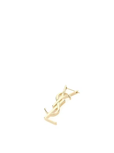 Saint Laurent Single Earring 'cassandre' In Gold