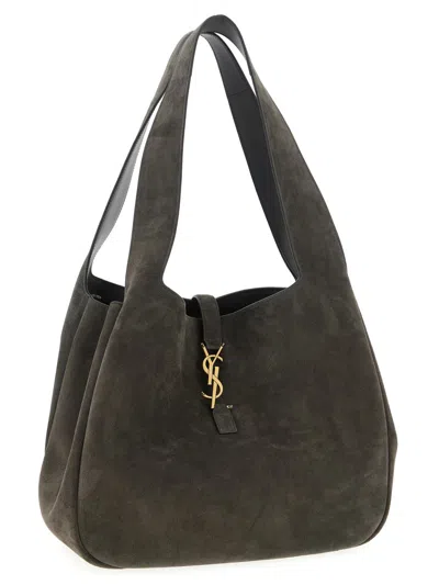 Saint Laurent 'bea' M Shoulder Bag In Gray