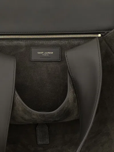 Saint Laurent 'bea' M Shoulder Bag In Gray