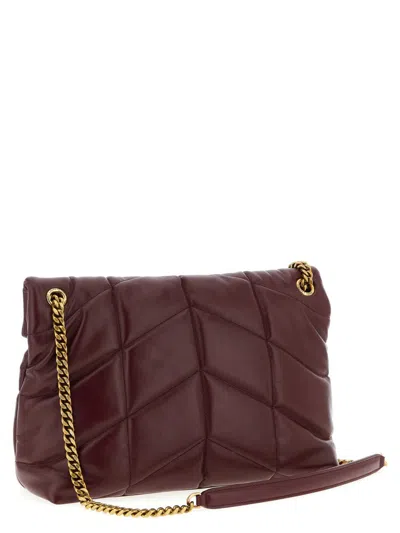 Saint Laurent 'puffer' Shoulder Bag In Brown