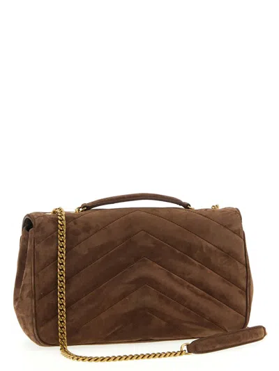 Saint Laurent 'lou Lou M' Crossbody Bag In Brown