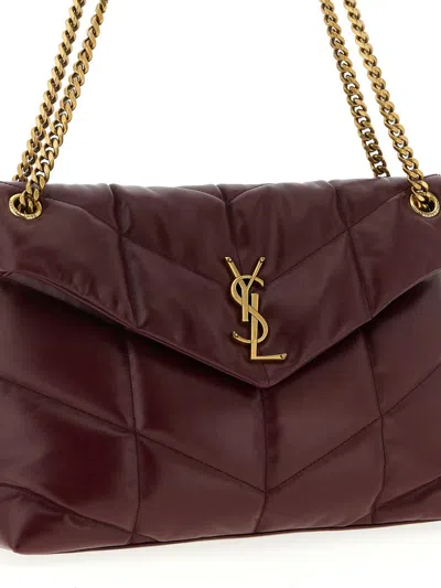 Saint Laurent 'puffer' Shoulder Bag In Brown