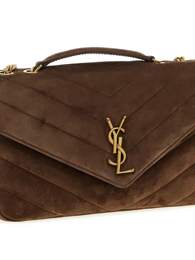 Saint Laurent 'lou Lou M' Crossbody Bag In Brown