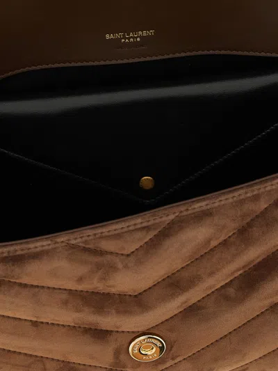 Saint Laurent 'lou Lou M' Crossbody Bag In Brown