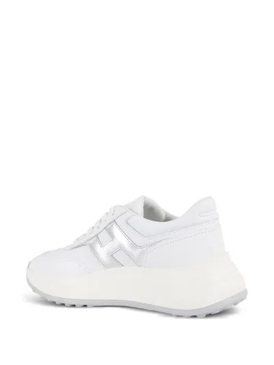 Hogan Smooth Leather Hi-fi Sneakers Shoes In White