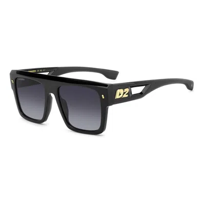 Dsquared2 Black Polyamide Inj-gril. Sunglasses In Black