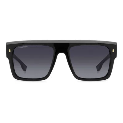 Dsquared2 Black Polyamide Inj-gril. Sunglasses In Black