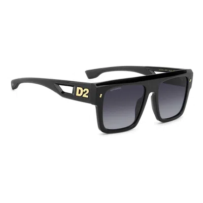 Dsquared2 Black Polyamide Inj-gril. Sunglasses In Black