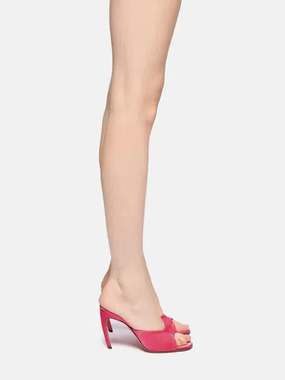 Attico Fuchsia Betta Mules In Pink