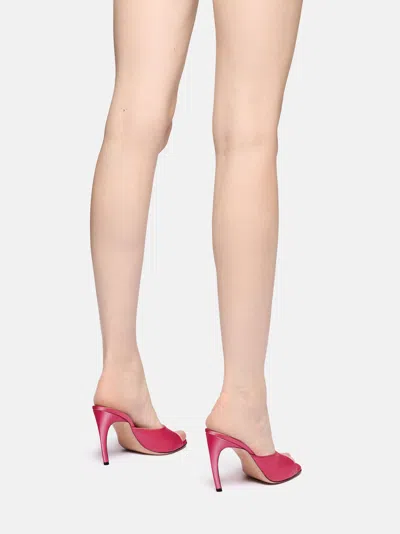 Attico Fuchsia Betta Mules In Pink