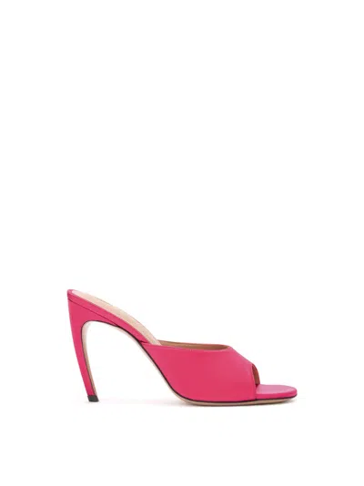 Attico Fuchsia Betta Mules In Pink