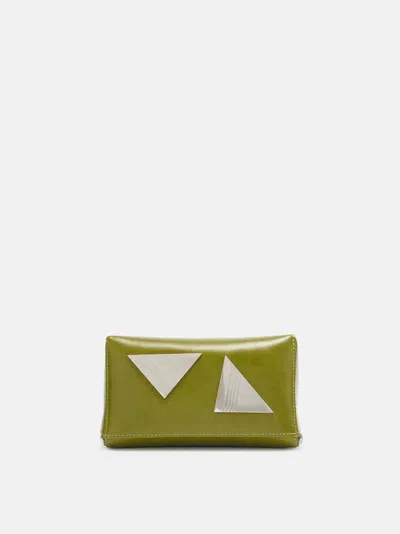 Attico Mini Friday Leather Top Handle Bag In Green