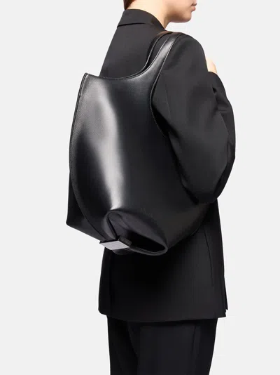 Attico Shoulder Bag ''la Scoop'' Black In Black