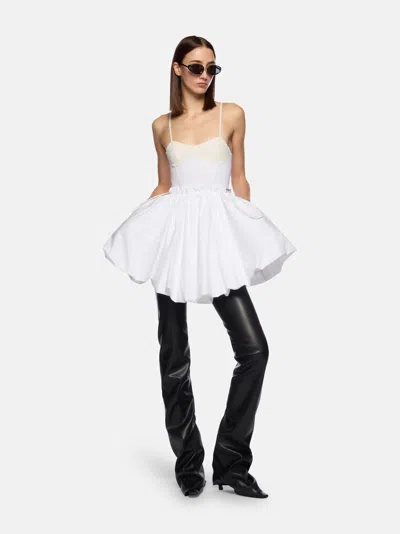 Attico The  Dresses Gend - White Mini Dress White Main Material: 97% Cotton 3% Elastane, Second Mater In White