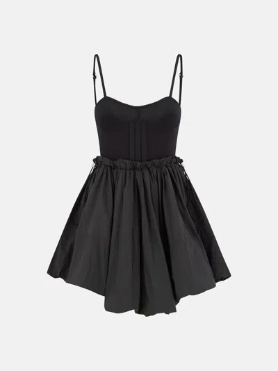 Attico The  Dresses Gend - Black Mini Dress Black Main Material: 53% Polyamide 47% Cotton, Second Mat In Black