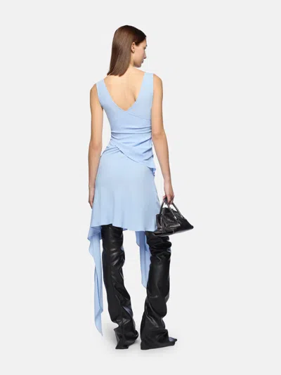 Attico Baby Blue Mini Dress In Blue