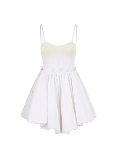 Attico The  Dresses Gend - White Mini Dress White Main Material: 97% Cotton 3% Elastane, Second Mater In White