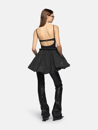 Attico The  Dresses Gend - Black Mini Dress Black Main Material: 53% Polyamide 47% Cotton, Second Mat In Black