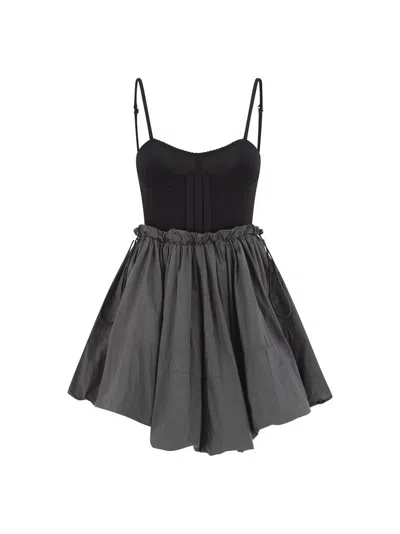 Attico The  Dresses Gend - Black Mini Dress Black Main Material: 53% Polyamide 47% Cotton, Second Mat In Black