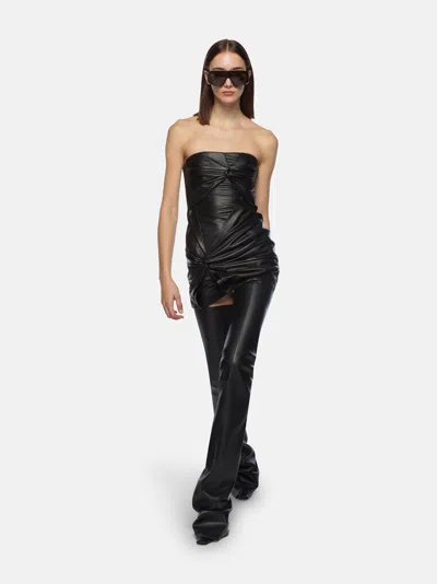 Attico The  Dresses Gend - Black Mini Dress Black Main Material: 100% Lamb Leather, Second Material:  In Black