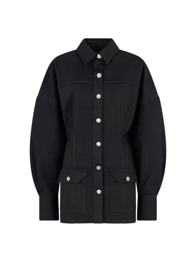 Attico The  Dresses Gend - Black Mini Dress Black Main Material: 57% Cotton 37% Modal 4% Elastomultie In Black