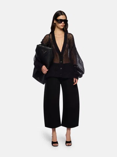 Attico Cardigan Black In Black