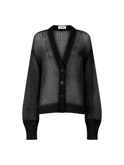 Attico Cardigan Black In Black
