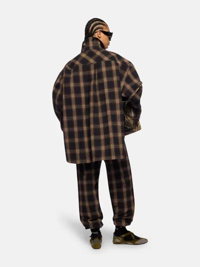 Attico ''diana'' Brown Shades Shirt In Brown