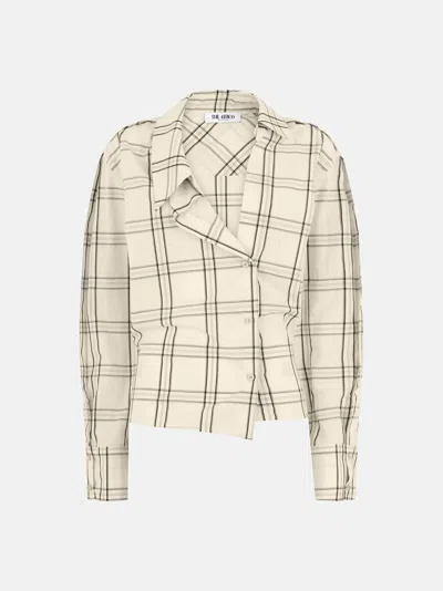 Attico White And Black Shirt In Neutral