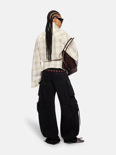 Attico White And Black Shirt In Neutral