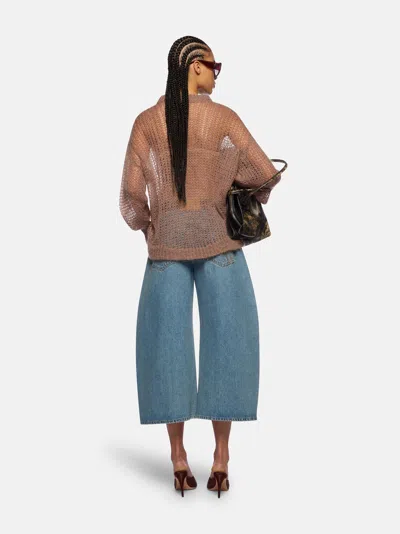 Attico The  Knitwear Gend - Safari Sweater Safari Main Material: 50% Mohair 32% Polyamide 18% Wool, E In Brown