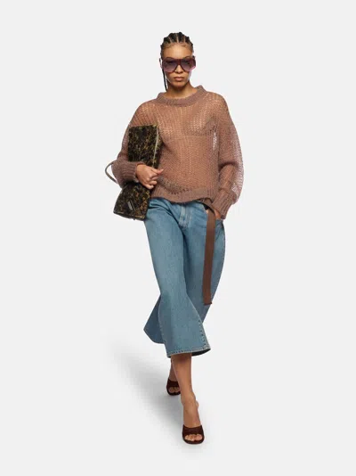 Attico The  Knitwear Gend - Safari Sweater Safari Main Material: 50% Mohair 32% Polyamide 18% Wool, E In Brown