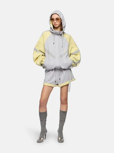 Attico Grey And Honey Short Pant In Gray